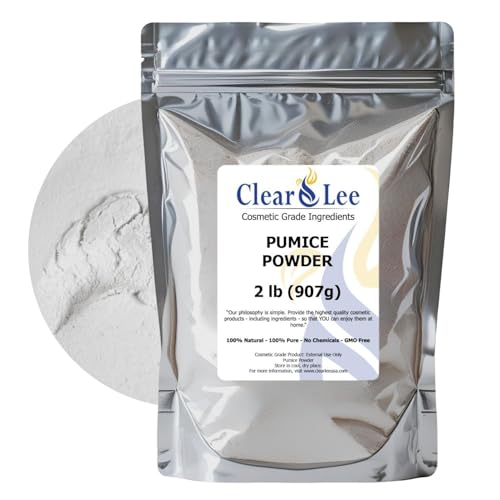 ClearLee Cosmetic Grade Pumice  100 Pure Natural GrainPowder  Great For Skin Exfoliation in DIY Soaps Masks Scrubs for Face Body Foot 2lb Powder
